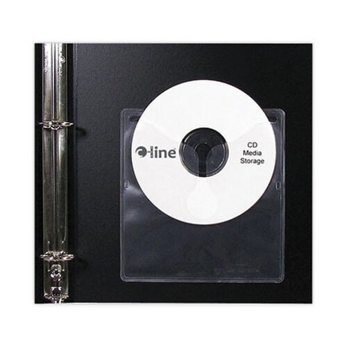 C-Line® Self-Adhesive CD Holder, 1 Disc Capacity, Clear, 10/Pack Item: CLI70568