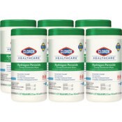 Clorox Healthcare® Hydrogen Peroxide Cleaner Disinfectant Wipes, 5.75 x 6.75, Unscented, White, 155/Canister, 6 Canisters/Carton Item: CLO30825