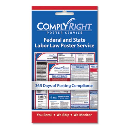 ComplyRight® Labor Law Poster Service, "State/Federal Labor Law", 4 x 7 Item: COS098433