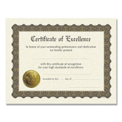 Great Papers!® Ready-to-Use Certificates, Excellence, 11 x 8.5, Ivory/Brown/Gold Colors with Brown Border, 6/Pack Item: COS930600