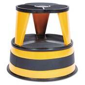 Cramer® Kik-Step Steel Step Stool, 2-Step, 350 lb Capacity, 16" Diameter x 14.25"h, Orange Item: CRA100130