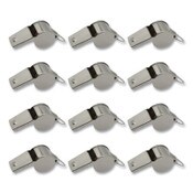 Champion Sports Sports Whistle, Medium Weight, Metal, Silver, Dozen Item: CSI501