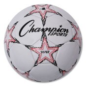 Champion Sports VIPER Soccer Ball, No. 4 Size, 8" to 8.25" Diameter, White Item: CSIVIPER4