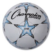 Champion Sports VIPER Soccer Ball, No. 5. Size, 8.5" to 9" Diameter, White Item: CSIVIPER5