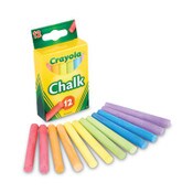 Crayola® Chalk, 3" x 0.38" Diameter, 6 Assorted Colors, 12 Sticks/Box Item: CYO510816