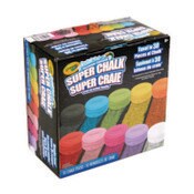Crayola® Super Chalk, 1" x 2.8" Diameter, 10 Assorted Colors, 10 Pucks/Box Item: CYO518303