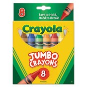 Crayola® Jumbo Crayons, Assorted Colors, 8/Box Item: CYO520389