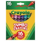 Crayola® Jumbo Crayons, Assorted, 16/Box Item: CYO520390