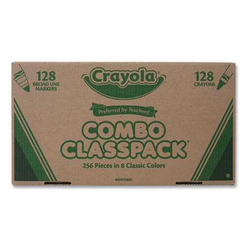 Crayola® Crayons and Markers Combo Classpack, Eight Colors, 256/Set Item: CYO523349