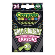 Crayola® Bold and Bright Construction Paper Crayons, Assorted Colors, 24/Box Item: CYO523463