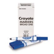 Crayola® Broad Line Washable Markers, Broad Bullet Tip, Blue, 12/Box Item: CYO587800042