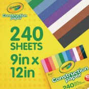 Crayola® Construction Paper, 9 x 12, Assorted Colors, 240 Sheets/Pack Item: CYO993200