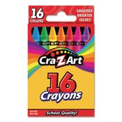 Cra-Z-Art® Crayons, 16 Assorted Colors, 16/Set Item: CZA10200WM40