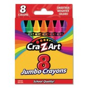 Cra-Z-Art® Jumbo Crayons, 8 Assorted Colors, 8/Pack Item: CZA10203WM48