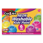 Cra-Z-Art® Neon Washable Kids' Paint, 6 Assorted Neon Colors, 2 oz Bottle, 6/Pack Item: CZA106466