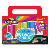 Cra-Z-Art® Washable Sidewalk Chalk, Triangle Shaped, 12.63", 48 Assorted Bright Colors, 48 Sticks/Set Item: CZA10880