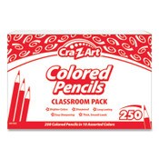 Cra-Z-Art® Colored Pencils Classpack, 10 Assorted Lead and Barrel Colors, 10 Pencils/Set, 25 Sets/Carton Item: CZA740011