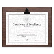DAX® Plaque With Metal Clip, Wood, 8.5 x 11 Insert, Walnut Item: DAXN15618CWT