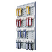 Durable® Key Rack, 24-Tag Capacity, Plastic, Gray, 8.38 x 1.38 x 14.13 Item: DBL195610