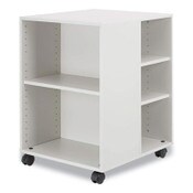Durable® Flexible Multi-Functional Cart for Office Storage, Wood, 6 Shelves, 20.79 x 23.31 x 29.45, White Item: DBL311302