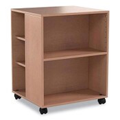 Durable® Flexible Multi-Functional Cart for Office Storage, Wood, 6 Shelves, 20.79 x 23.31 x 29.45, Beech Item: DBL311347
