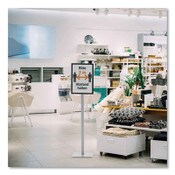 Durable® Info Basic Floor Stand, 55.31" Tall, Black Stand, 11 x 17 Face Item: DBL501157