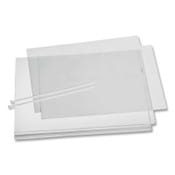 Durable® Water-Resistant Sign Holder Pockets with Cable Ties, 11 x 17, Clear Frame, 5/Pack Item: DBL502819