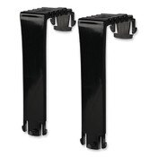 deflecto® Two Break-Resistant Plastic Partition Brackets, For 2.63 to 4.13 Wide Partition Walls, Black, 2/Pack Item: DEF391404