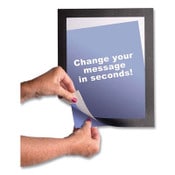 deflecto® Self Adhesive Sign Holders, 8.5 x 11 Insert, Clear with Black Border, 2/Pack Item: DEF68776B