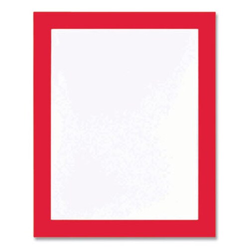 deflecto® Self Adhesive Sign Holders, 11 x 17 Insert, Clear with Red Border, 2/Pack Item: DEF68886R