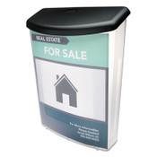 deflecto® Outdoor Literature Box, 10w x 4.5d x 13.13h, Clear/Black Item: DEF790901