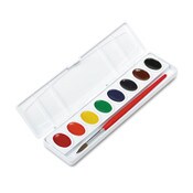 Prang® Professional Watercolors, 8 Assorted Colors, Oval Pan Palette Tray Item: DIX00800
