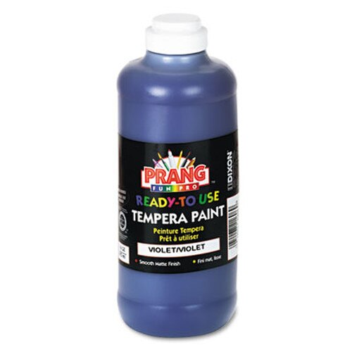 Prang® Ready-to-Use Tempera Paint, Violet, 16 oz Dispenser-Cap Bottle Item: DIX21606