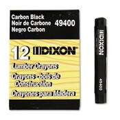 Dixon® Lumber Crayons, 4.5 x 0.5, Carbon Black, Dozen Item: DIX49400