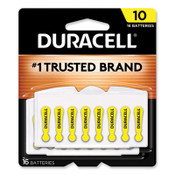 Duracell® Hearing Aid Battery, #10, 16/Pack Item: DURDA10B16ZM10
