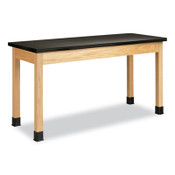 Diversified Spaces™ Classroom Science Table, 60w x 24d x 36h, Black Epoxy Resin Top, Oak Base Item: DVWP7606K36N