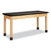 Diversified Spaces™ Classroom Science Table, 60w x 24d x 30h, Black High Pressure Laminate (HPL) Top, Clear Northwoods Oak Base Item: DVWP760LBBK30N