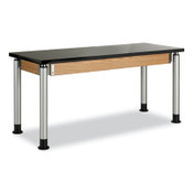 Diversified Spaces™ Adjustable-Height Table, Rectangular, 48w x 24d x 42h, Black Item: DVWP810LBK