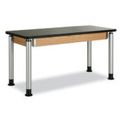 Diversified Spaces™ Adjustable-Height Table, Rectangular, 54w x 24d x 42h, Black Item: DVWP820LBBK