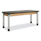 Diversified Spaces™ Adjustable-Height Table, Rectangular, 72w x 24d x 42h, Black Item: DVWP830LBBK