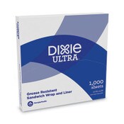 Dixie® All-Purpose Food Wrap, Dry Wax Paper, 12 x 12, White, 1,000/Carton Item: DXEGRC1212