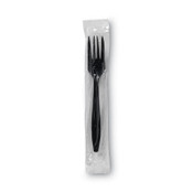 Dixie® Individually Wrapped Heavyweight Forks, Polypropylene, Black, 1,000/Carton Item: DXEPFH53C