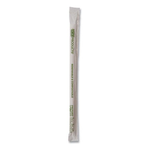 Eco-Products® Renewable and Compostable PHA Straws, 7.75", Natural White, 2,000/Carton Item: ECOEPSTPHA775