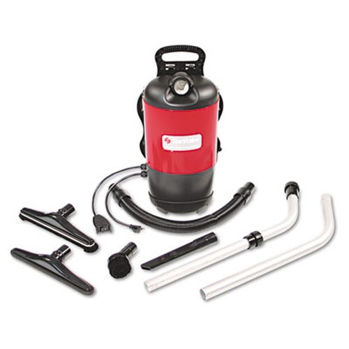 TRANSPORT QuietClean Backpack Vacuum SC412B, 1.5 gal Tank Capacity, Red TRANSPORT QuietClean Backpack Vacuum SC412B, 1.5 gal Tank Capacity, Red