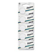 Energizer® Industrial Lithium CR2016 Coin Battery with Tear-Strip Packaging, 3 V, 100/Box Item: EVEECRN2016