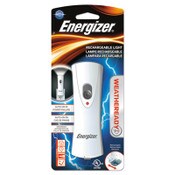 Energizer® Weather Ready LED Flashlight, 1 NiMH Rechargeable Battery (Included), Silver/Gray Item: EVERCL1NM2WR
