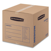 Bankers Box® SmoothMove Basic Moving Boxes, Regular Slotted Container (RSC), Medium, 18" x 18" x 16", Brown/Blue, 20/Bundle Item: FEL7713901