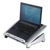 Fellowes® Office Suites Laptop Riser Plus, 15.06" x 10.5" x 6.5", Black/Silver, Supports 10 lbs Item: FEL8036701