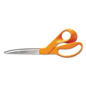 Fiskars® Home and Office Scissors, 9" Long, 4.5" Cut Length, Offset Orange Handle Item: FSK1944101008