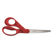 Fiskars® Our Finest Left-Hand Scissors, 8" Long, 3.3" Cut Length, Red Offset Handle Item: FSK1945001001